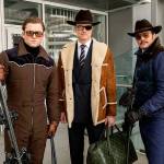 From left, Taron Egerton, Colin Firth, and Pedro Pascal in suit up for action in &ldquo;Kingsman: The Golden Circle.&rdquo; (Twentieth Century Fox)