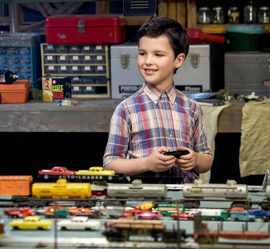 Iain Armitage plays the young Sheldon Cooper in the CBS sprin-off of The Big Bang Theory. In Young Sheldon he plays the 9-year-old Sheldon who is attending high school. (Robert Voets/CBS Entertainment)