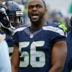 The Seahawks&rsquo; Cliff Avril stands on the field before a game against the Cardinals on Dec. 24, 2016, in Seattle. (AP Photo/Ted S. Warren)