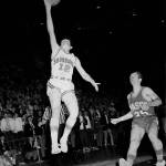 Evan Thomas goes up for the lay-in during the Snohomish High School boys basketball teams 53-51 overtime victory over Pasco in the 1970 AAA state championship game in Seattle. (Herald File Photo)