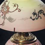 Stylish student lamp made of Burmese glass sells for $3,330