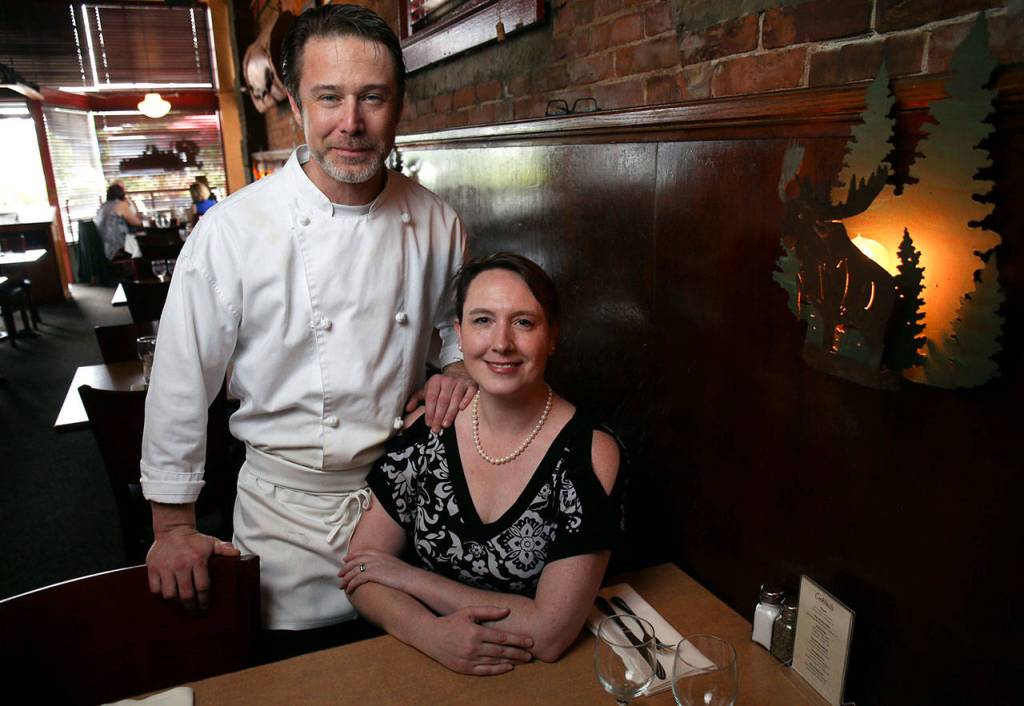 James and Anne Abbott own Bucks Cafe on Hewitt Avenue. (Kevin Clark / The Herald)