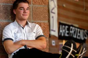 This weeks Herald Super Kid, Kamiak senior Greg Marshall, is a kind and committed student leader. (Dan Bates / The Herald)