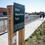 The entrance to the Ebey Waterfront Trail (Ian Terry / The Herald)