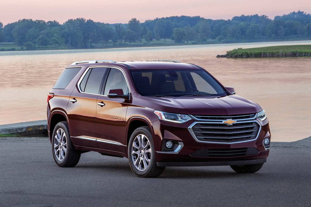 Chevrolets Traverse midsize SUV, redesigned for 2018, has a new V6 engine delivering more power and better fuel economy. (Manufacturer photo)