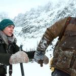 Kate Winslet realizes theres worse things than being stranded in the wilderness with Idris Elba, in a scene from The Mountain Between Us.