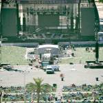 Debris is strewn across the scene of a mass shooting at a music festival on the Las Vegas Strip on Monday. (Associated Press photo/John Locher)