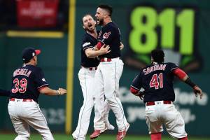 Indians beat Yankees 9-8 in 13 innings, take 2-0 ALDS lead
