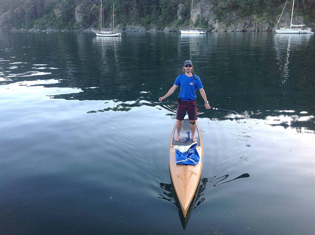 Kruger paddled an average of 51 miles per day while racing in this years Race to Alaska. (Photo courtesy of Karl Kruger)