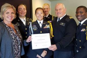 Soroptimists honor Navy Junior ROTC commander
