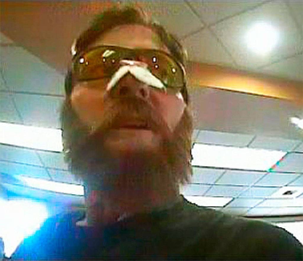 Everett bank robber who became known as Beardo (Everett Police Department)