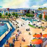 Artist rendering of Fishermans Harbor, the first phase of the Waterfront Place Central project in Everett. (Contributed)