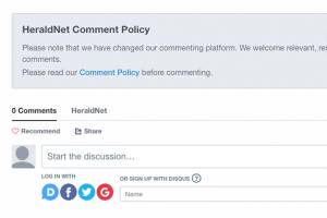 HeraldNet has switched to a different reader-comments tool
