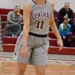 Sadie Mensing, a Central Washington University junior guard who graduated from Glacier Peak High School, dribbles up the court. (Photo courtesy of Central Washington)