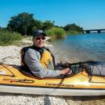 Hank Landau of Woodway poses for a photo at Big Lagoon State Park in Florida during his trip this past summer from Mobile, Alabama, to the Atlantic Ocean. (Hank Landau)