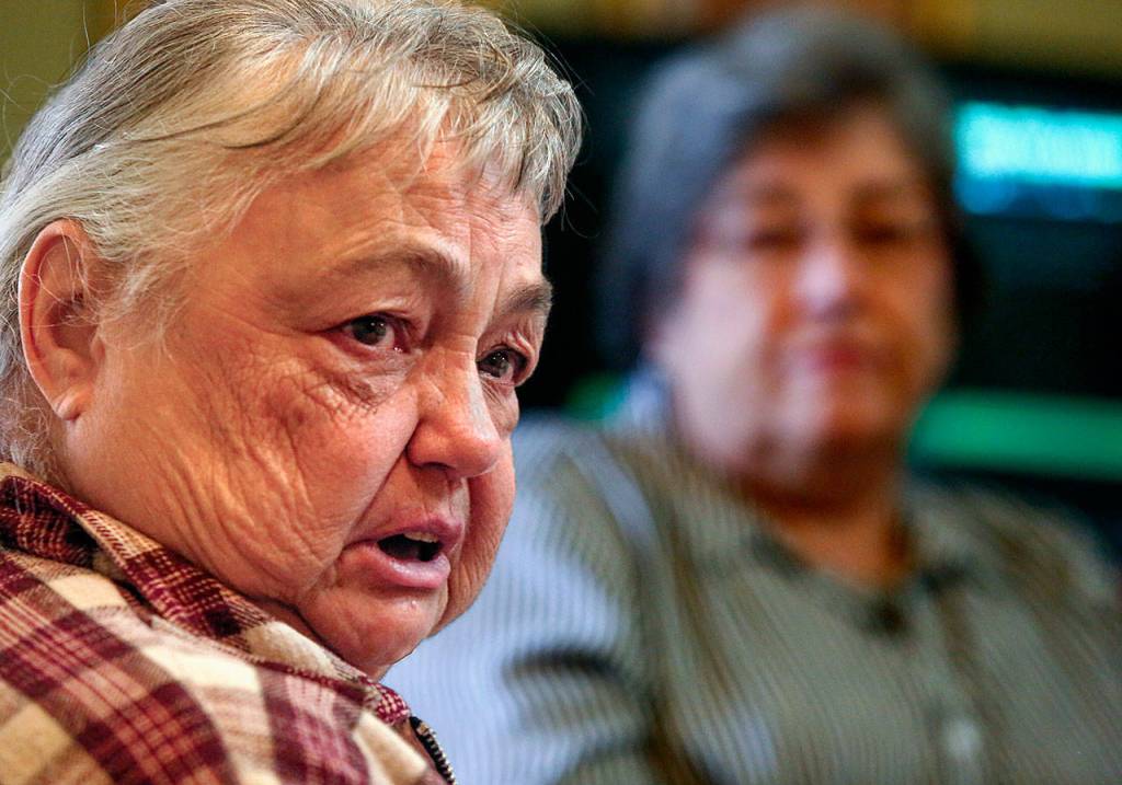 Shirley Lidel, 68 (left), shares some of her more difficult experiences. (Dan Bates / The Herald)