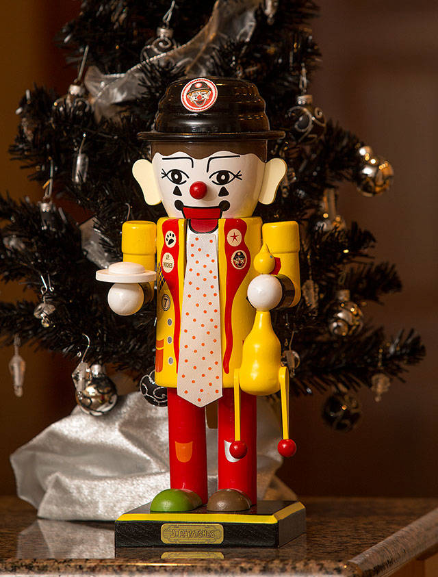 A J.P. Patches nutcracker is on display at the home of Sally and Tom Joy. (Andy Bronson / The Herald)