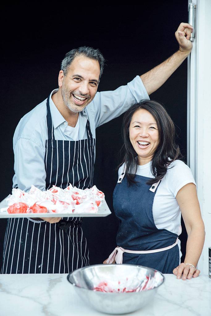 Yotam Ottolenghi and Helen Goh are the authors of this sweet cookbook. (Peden + Munk photo)