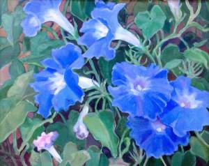 Kula Morning Glories by Suzanne deCillia is one of the new paintings displayed through Jan. 5 at The Sisters in Everett.