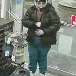 Police are searching for this suspect in the Nov. 12 robbery at Naomis gas station in Clinton. (Island County Sheriffs Office)                                Police are searching for this suspect in the Nov. 12 robbery of Naomis gas station in Clinton. (Island County Sheriffs Office)