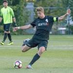 Seattles Nathan Aune, a former Arlington High School standout, was named the Western Athletic Conferences Defensive Player of the Year. Its the third consecutive season that a Snohomish County product received that award. (Seattle University photo)