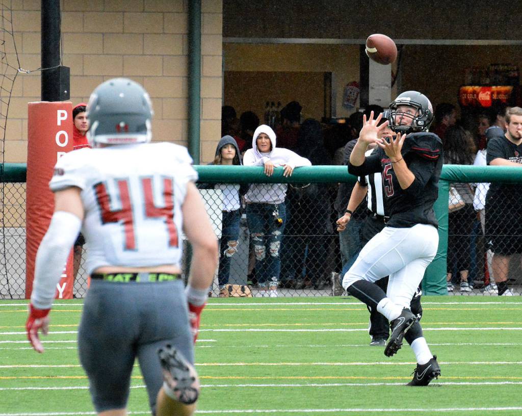 Central Washington University photo                                Central Washingtons Justin Peterson, a Lakewood High School graduate, has helped the Wildcats to an 11-0 record in the regular season and a berth in the NCAA Division II playoffs.