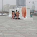 A group of Czech tourists dressed in mankinis made famous by TV and film character Borat visited Kazakhstan and were detained by authorities in the central Asian countrys capital of Astana. (informburo.kz)