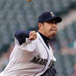 Shoulder problems limited Seattle Mariners pitcher Hisashi Iwakuma to just six starts last season. (AP Photo/Elaine Thompson)