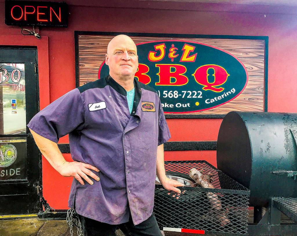 Joel Sexton, owner of J&L BBQ, at his Snohomish restaurant. He opened a second location in downtown Everett this week. (Andrea Brown / The Herald)