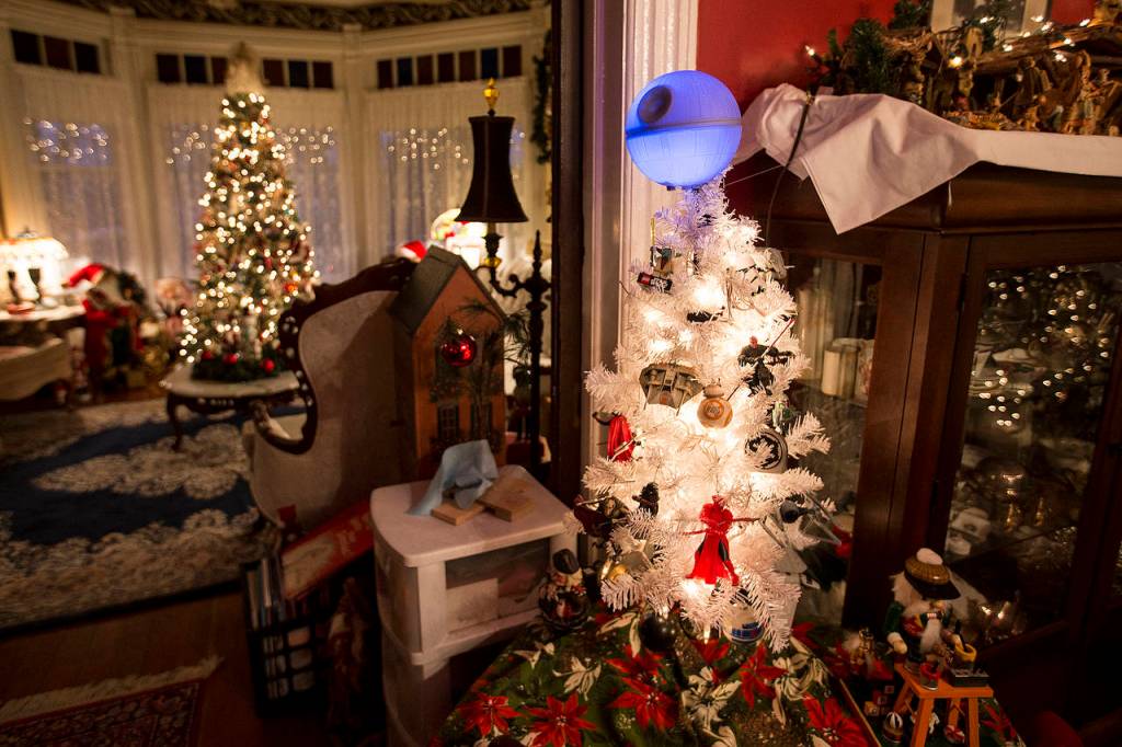 A dozen Christmas trees can be found throughout the Pickford residence, including a Star Wars-themed tree. (Ian Terry / The Herald)