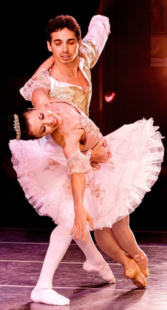 Mara Vinson and Andrei Vassiliev perform in a previous production of Olympic Ballet Theatres The Nutcracker.