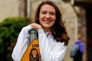 Jamie Copeland is a senior at Cedar Park Christian Schools Mountlake Terrace campus. She is a basketball player, ASB president, cheerleader and, of course, a Lion. (Dan Bates / The Herald)