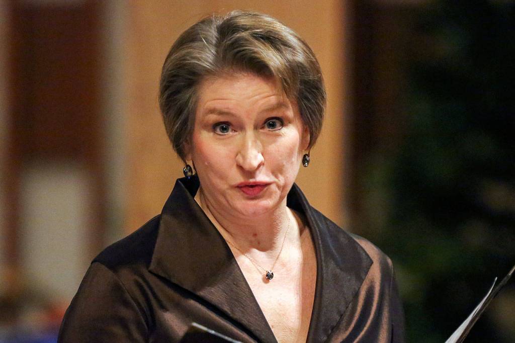 Sharon Buck performs during Handels Messiah with Northwest Chorale on Dec. 9 at Edmonds United Methodist Church in Edmonds. (Kevin Clark / The Herald)