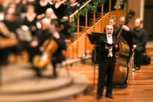Paul Karaitis performs during G. F. Handels Messiah with Northwest Chorale Saturday night at Edmonds United Methodist Church in Edmonds on December 9, 2017. (Kevin Clark / The Herald)