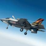 The Marine Corps version of the F-35 Joint Strike Fighter is designed to land vertically like a helicopter. (Lockheed Martin)