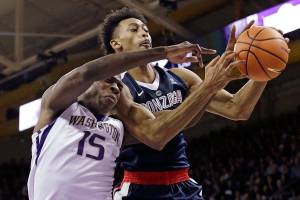 Williams leads No. 12 Gonzaga to 97-70 rout of Washington