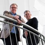 Tim Jones, left, and Jim Corbett, right, are the authors of the new book I am So Sick of White Guys, a political satire adult coloring book. (Andy Bronson / The Herald)