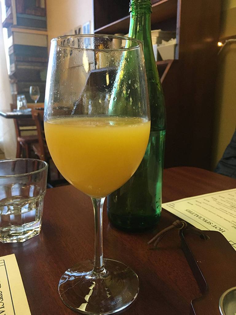 At Christas Sandwichboard in Snohomish, all day Tuesday is celebrated as Ladies Day. That means the first mimosa is only one penny. (Ben Watanabe / The Herald)