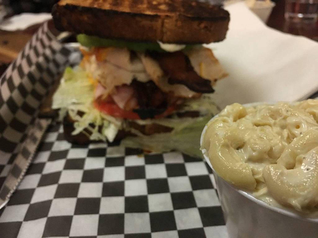 Each sandwich at Christas Sandwichboard in Snohomish comes with a small side of coleslaw, macaroni, pasta or potato salad. (Ben Watanabe / The Herald)
