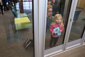 Preschoolers and parents get a sneak peek at a new space