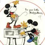 Vintage Mickey Mouse plate features original drawing style