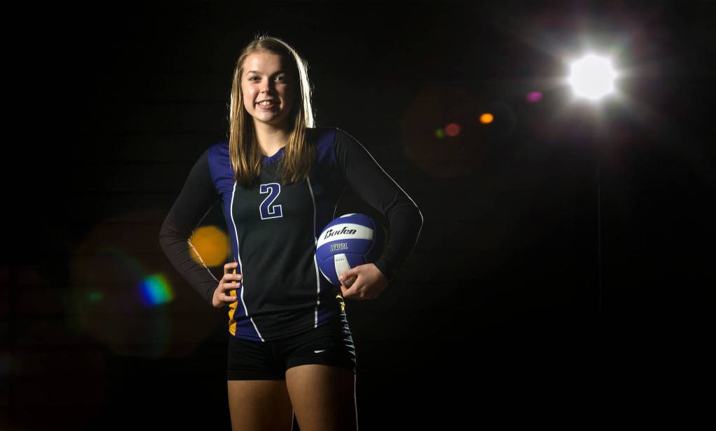 Lake Stevens Lily Eason, seen here on Nov. 17, was The Heralds volleyball all-area player of the year. The senior setter was a first-team all-Wesco 4A selection. Shell continue her career at Seattle University. (Andy Bronson / The Herald)