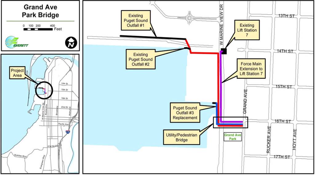 Pedestrian bridge will offer easier link to Everett waterfront