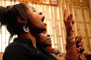 DanVonique Bletson-Reed sings with the MLK Celebration Choir during the 2012 Rev. Martin Luther King Jr. celebration in Everett. The Marysville woman will again be part of the choir at the 2018 Greater Everett Rev. Dr. Martin Luther King Jr. Celebration 3 p.m. Sunday at Everetts Bethany Christian Assembly. (Herald file)