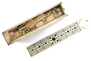 Napoleonic prisoners made this bone game box with sliding top