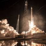 This Sunday photo shows the launch of the Falcon 9 rocket at Cape Canaveral, Florida, for the Zuma U.S. satellite mission. (SpaceX via AP)