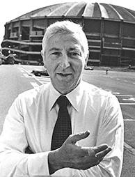 Gov. John Spellman at the Seattle Kingdome. (Washington Secretary of State archives)