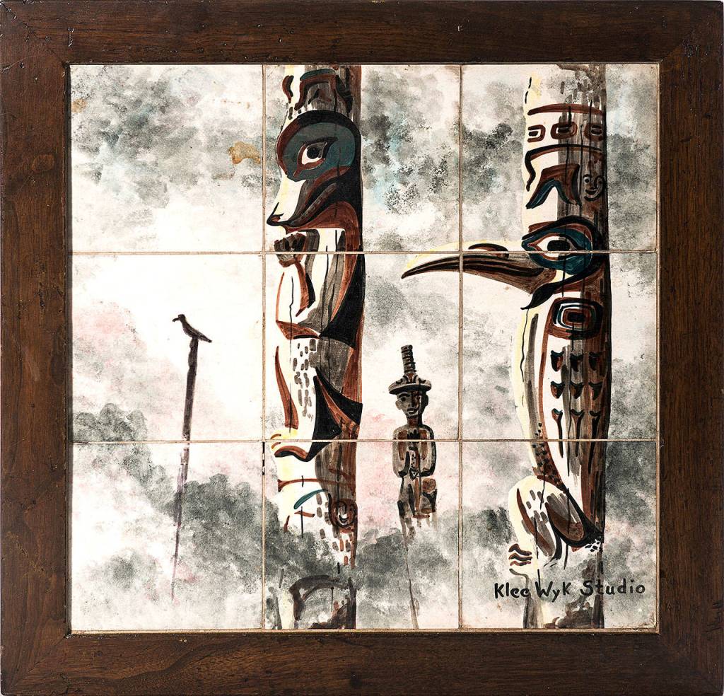 A side table with inset tiles from Klee Wyk Studio, circa 1955. (Courtesy of Private Collection)