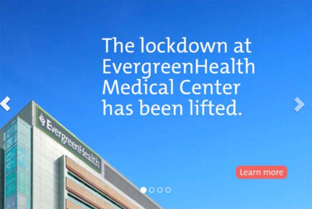 EvergreenHealth posted this notice to its website.