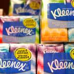 Packages of Kleenex tissues, a Kimberly Clark brand, are seen at a store in San Francisco in 2011. (AP Photo/Jeff Chiu)
